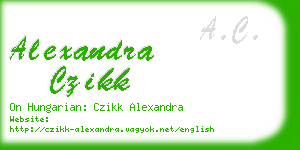 alexandra czikk business card